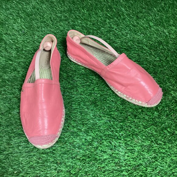 COACH Casey Leather Espadrilles in Bright Coral (Salmon/Pink) 8B - Picture 14 of 14
